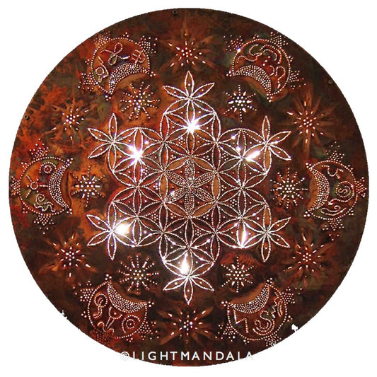 Freestyle Flower of Life Copper Lightmandala